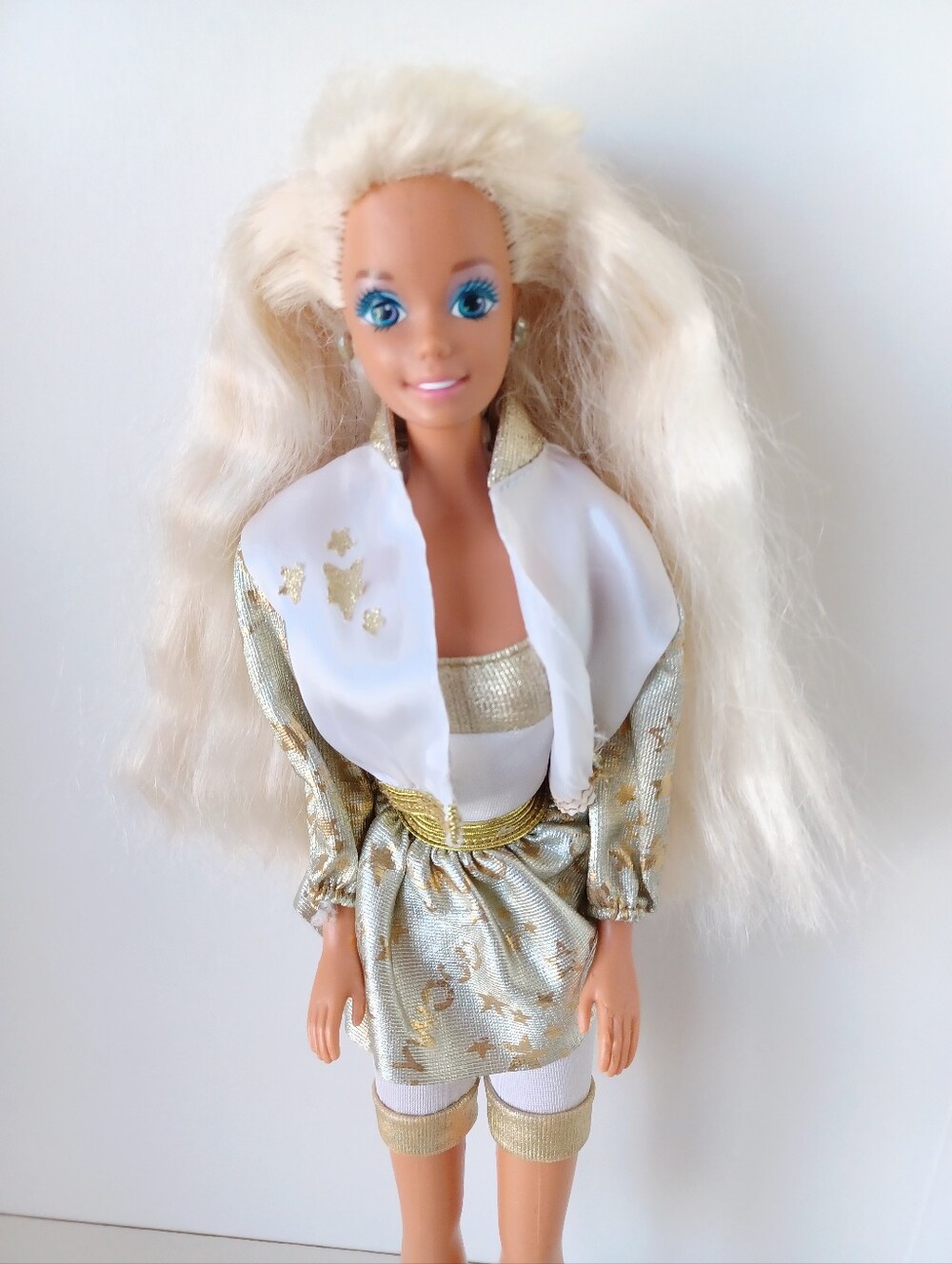 Vintage Barbie Fashion Doll In White And Gold Outfit Toy Collectible